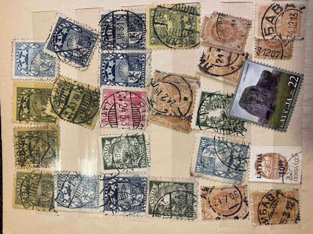 album of stamps, USSR, Latvia, foreign.