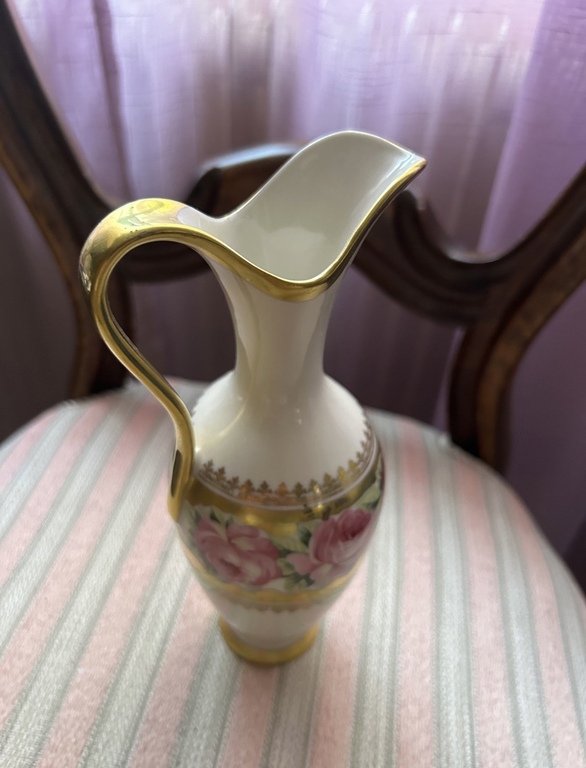 Waldershof Bavaria Rosenkavalier Позолоченная ваза ручной работы из 22-каратного золота