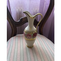 Waldershof Bavaria Rosenkavalier 22k Gold Plated Handmade Vase