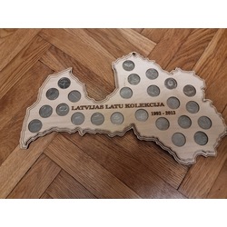 full collection of Latvian lats