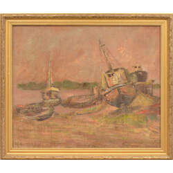  Landscape with boats 