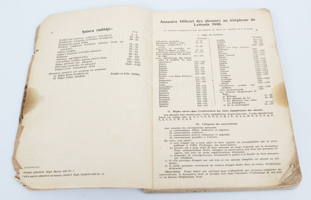 Latvijas 1940.g. telefona abonomentu saraksts
