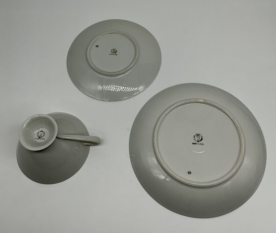 Breakfast set from the GDR. Trio. 20th century