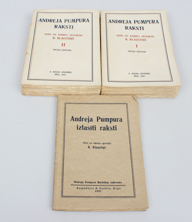 3 Andreja Pumpura grāmatas