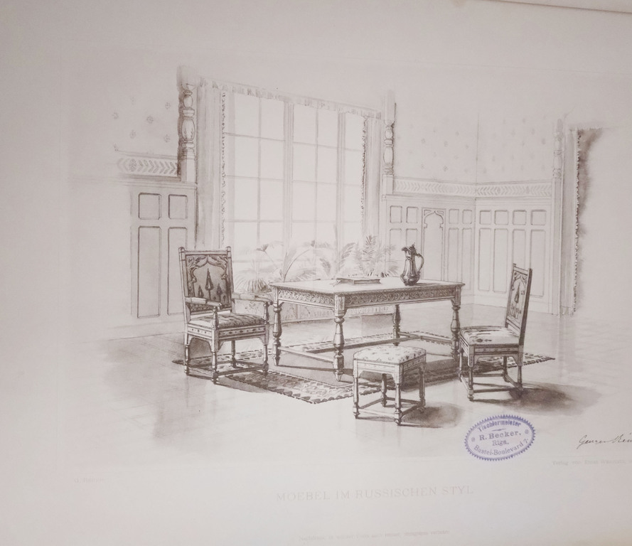 Catalogs of furniture sketches in German 6 pcs.
