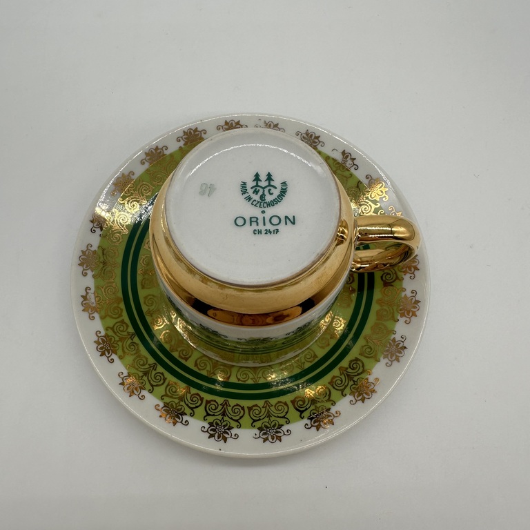 Coffee mug, Czechoslovakia. Covered with gold leaf. 