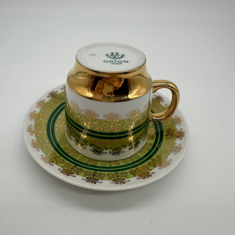 Coffee mug, Czechoslovakia. Covered with gold leaf. 