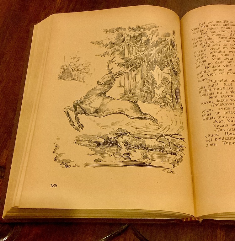 1935 год.Первый перевод на латышский язык сказки «Нильс Холгерсон,путешествие с дикими гусями»