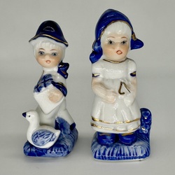 Hans and Gretel. Porcelain figurines from the fairy tale of the Grimey Brothers