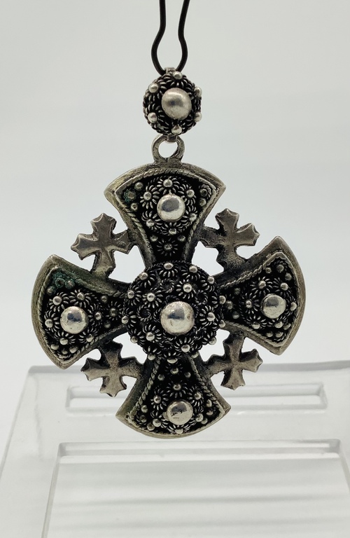 Старинный,баварский серебряный крест.Из знатной фамилии