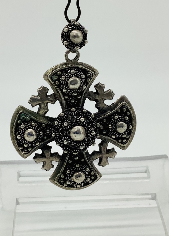 Старинный,баварский серебряный крест.Из знатной фамилии