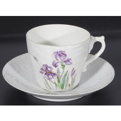 Art Nouveau style cup with saucer