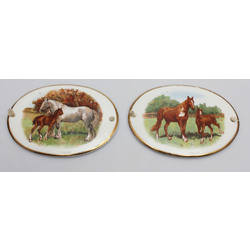 Decorative porcelain oval plates 