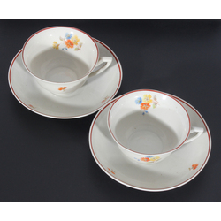 Porcelain cup with saucer (2 pieces)