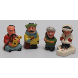 plaster figurines/smoking holders (4 pcs.)