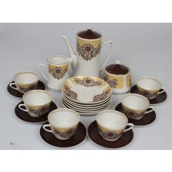 Porcelain cofee set for 6 persons