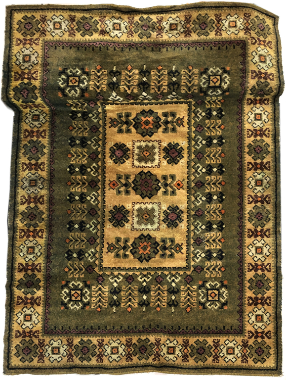 Wool carpet with Latvian patterns