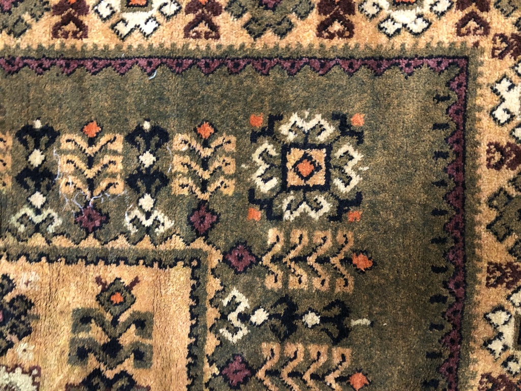 Wool carpet with Latvian patterns