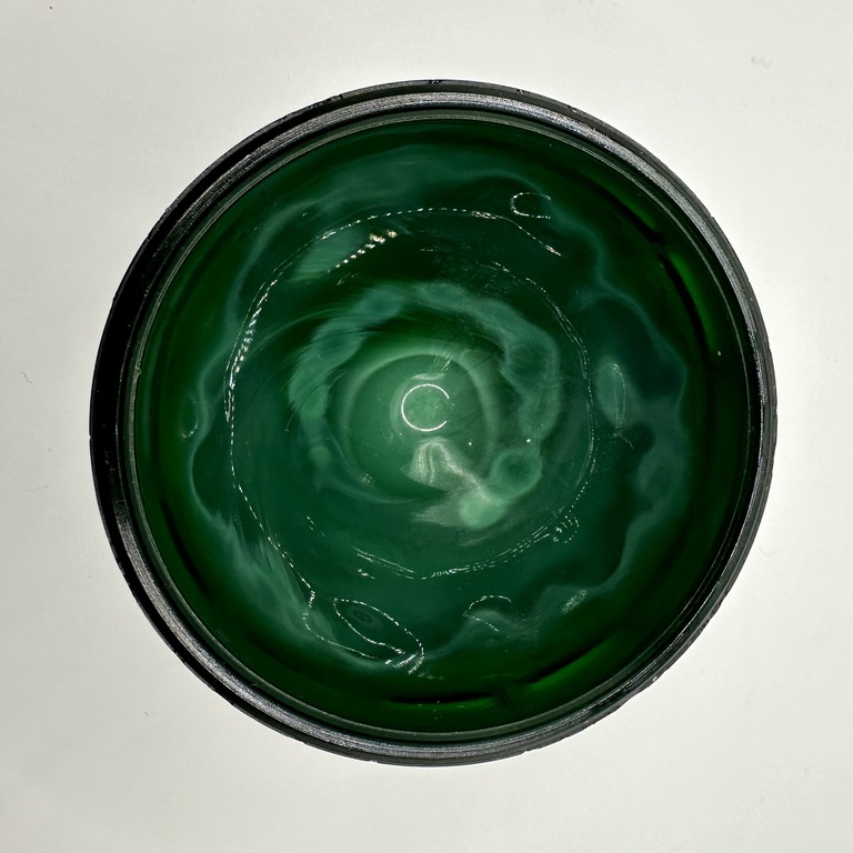 Czech Art Deco glass 1930 malachite jade glass bowl 