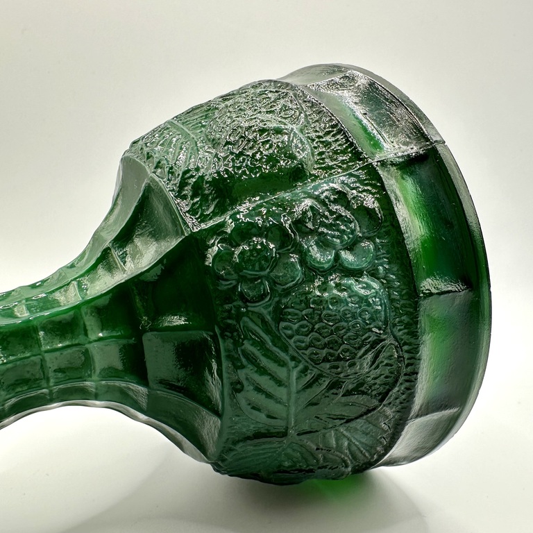 Czech Art Deco glass 1930 malachite jade glass bowl 