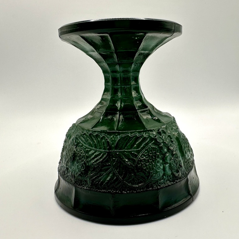 Czech Art Deco glass 1930 malachite jade glass bowl 