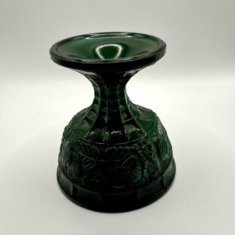 Czech Art Deco glass 1930 malachite jade glass bowl 