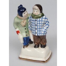 Porcelain figurine ''Winter walk''