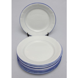 Kuznetsov factory faience dinner plates 10 pcs. 