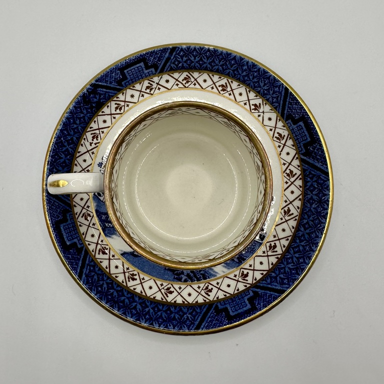 Espresso cup and saucer - Real Old Willow 9072. Soft porcelain.