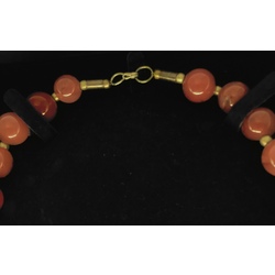 Beads made of carnelian (carnelian)Handmade and antique.Biedermeer.