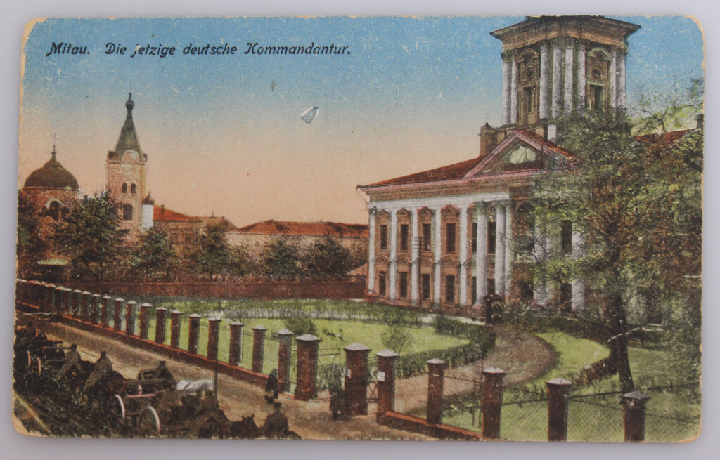 Postcard 'Mitau.Die jetzige deutsche Kommandantur'