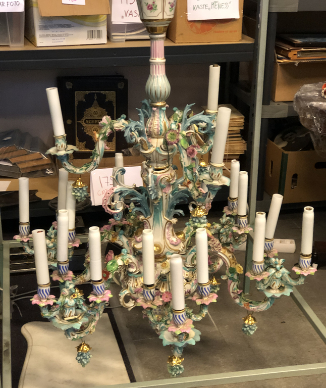 Meissen porcelain chandelier