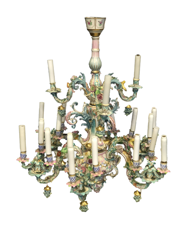 Meissen porcelain chandelier