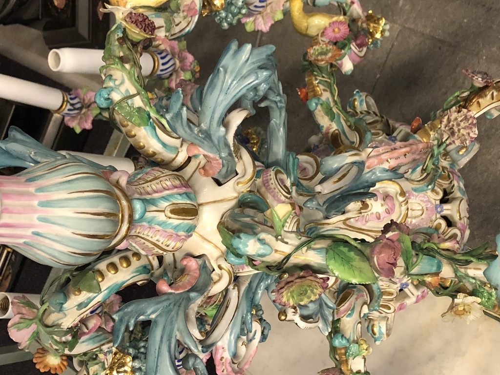 Meissen porcelain chandelier