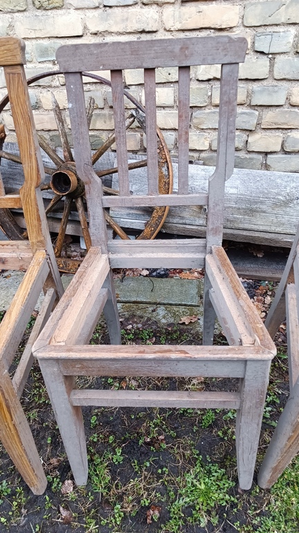 Original painted pine wood chairs