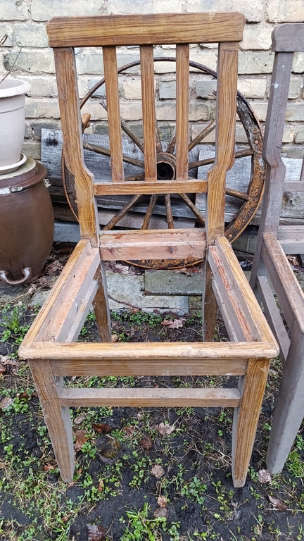 Original painted pine wood chairs