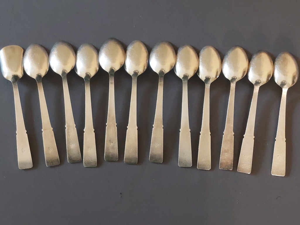 11 teaspoons + spoon for sugar. Tallinn experimental jewelry factory 1960 -1969