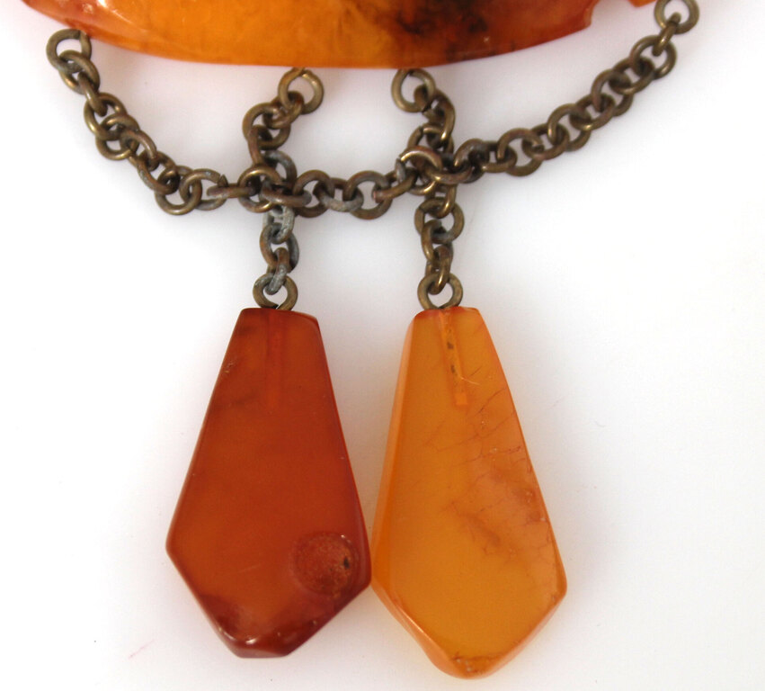 100% natural Baltic amber brooch