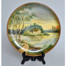 Zelms&Behms keramikas šķīvis ar gleznotu ainavu