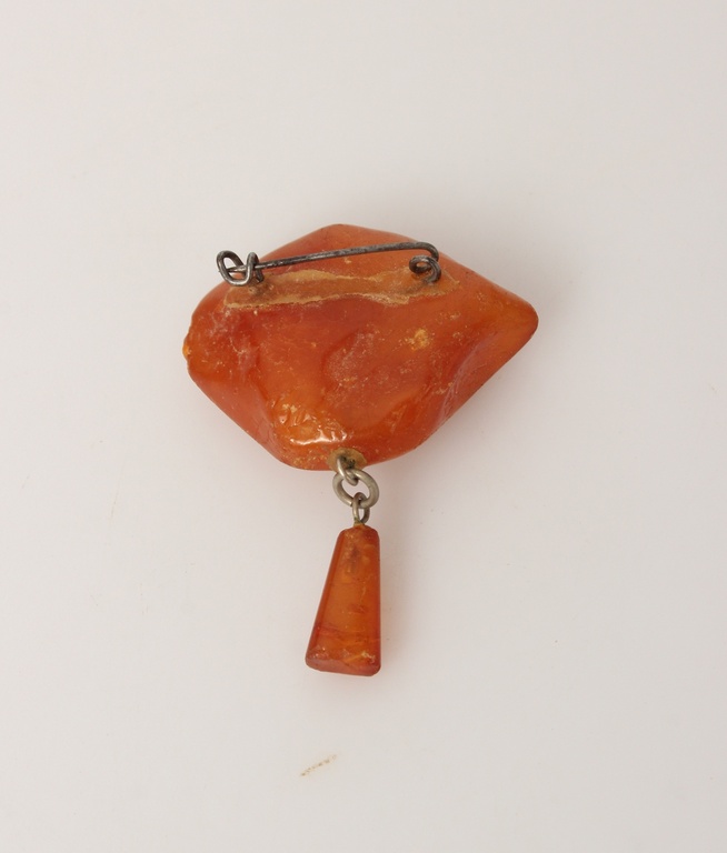 100% natural Baltic amber brooch