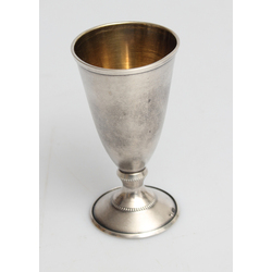 Silver glass with gilding