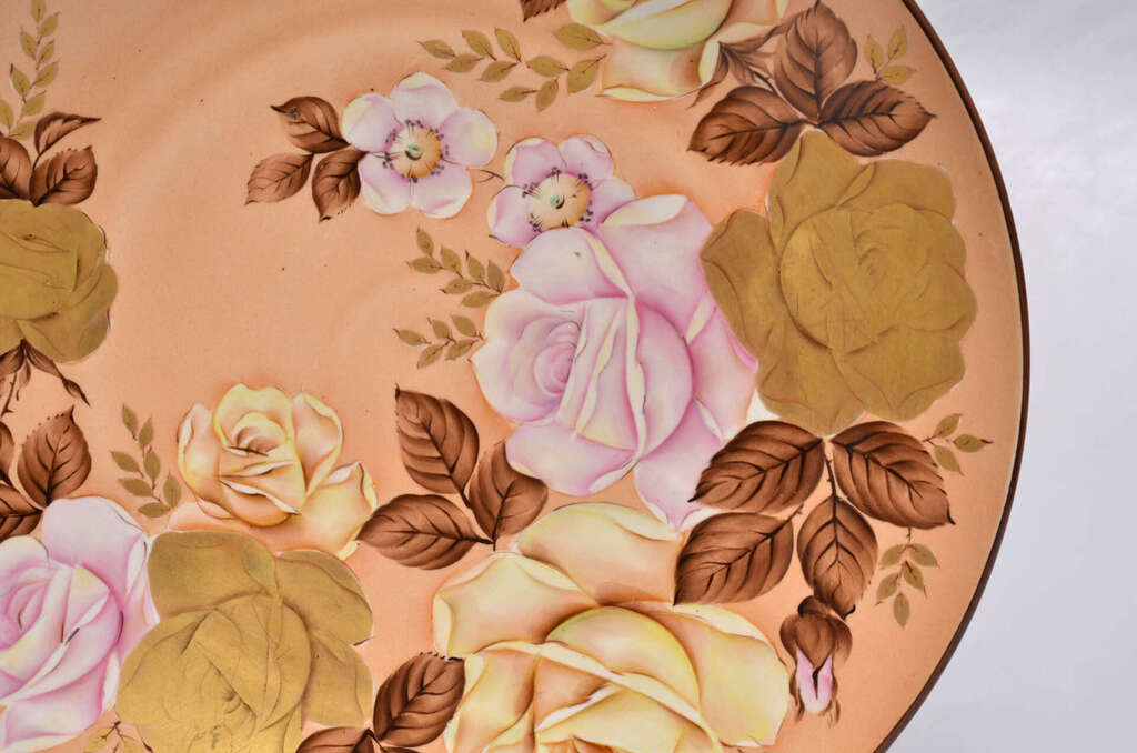 Редкая тарелка RPR с украшением в виде розы