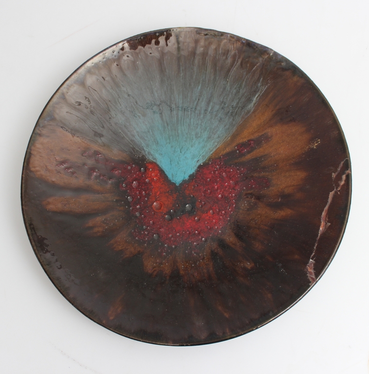 Painted ceramic plate