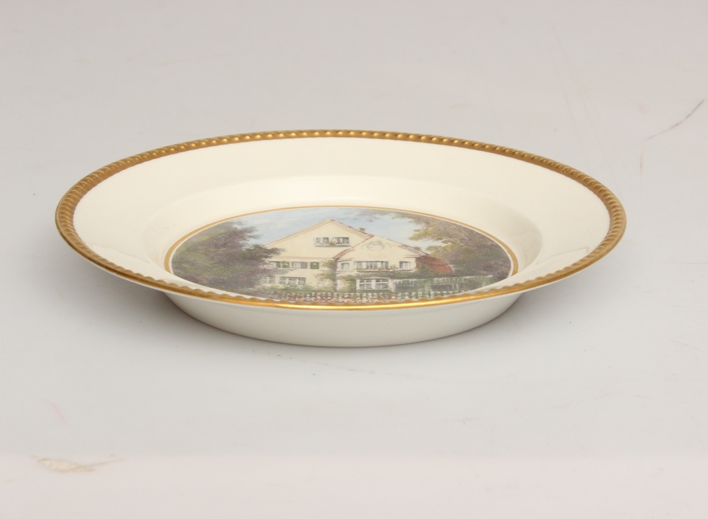 Painted porcelain decorative plate 