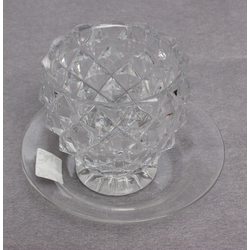 Baccarat crystal set - bowl and saucer