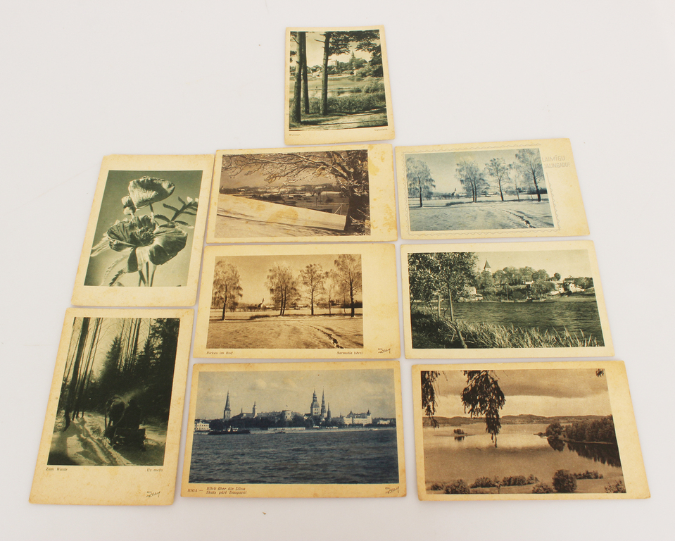 9 postcards