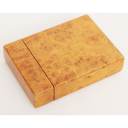 Karelian birch playing card box with lid