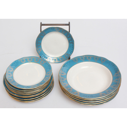 Riga porcelain manufactory plate set 16 pcs. 