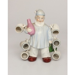 Porcelain decanter with 6 glasses 