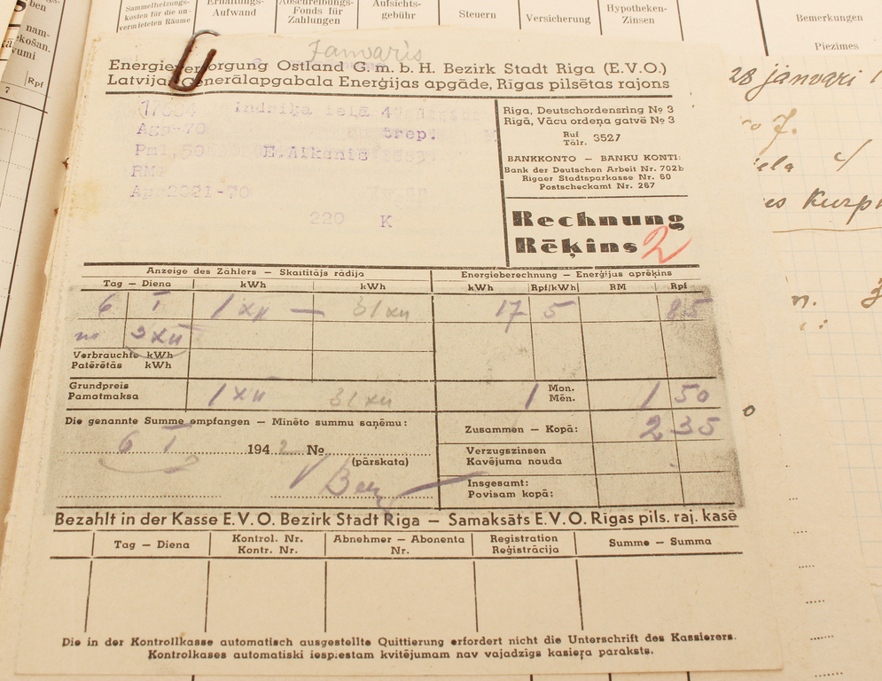 Book of receipts and expenditure on immovable property